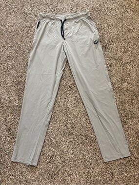 Men's Lightweight Gray Active Pants - Performance Joggers Small Elastic Stretch